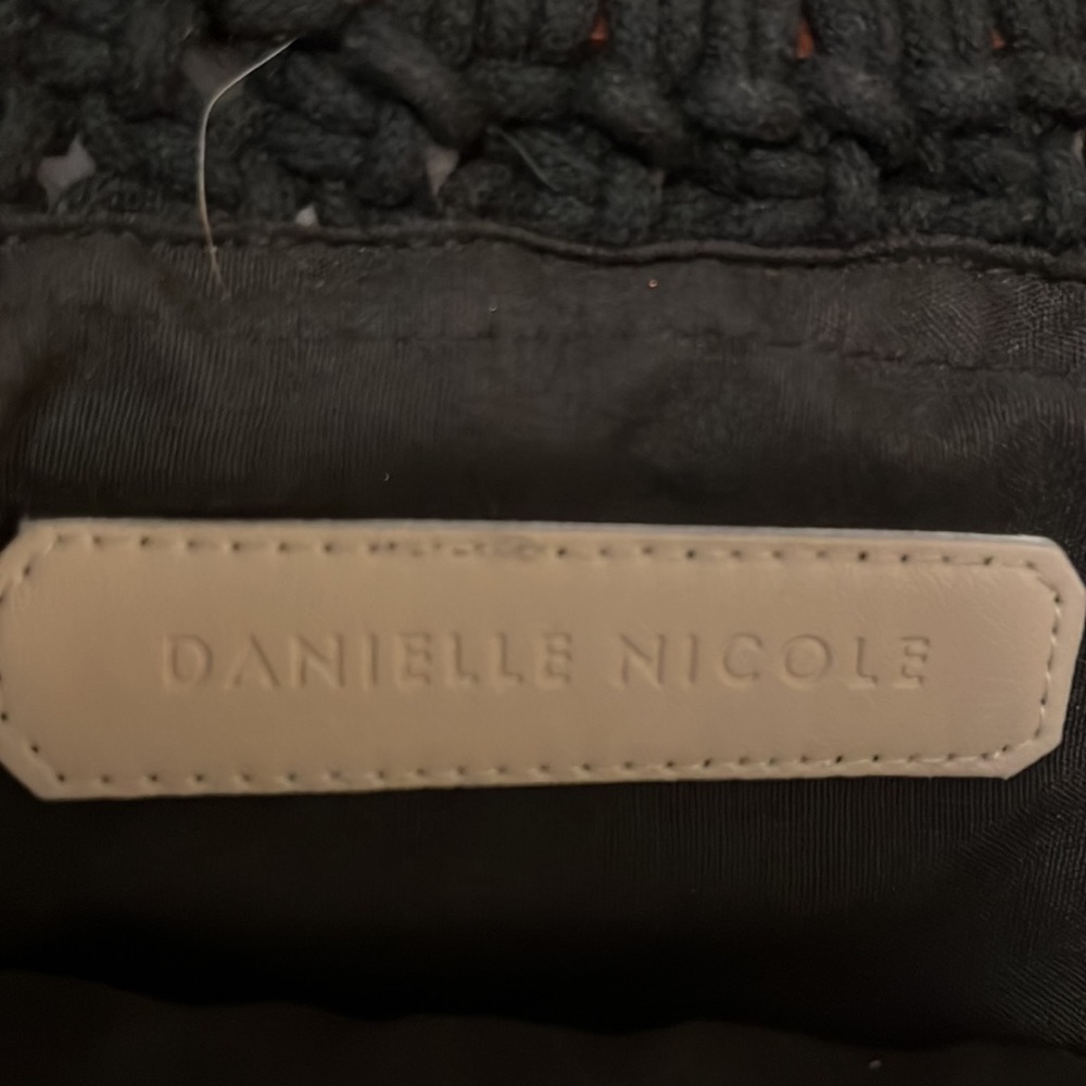 Danielle Nicole Black Macrame Boho Fringe Crochet… - image 6